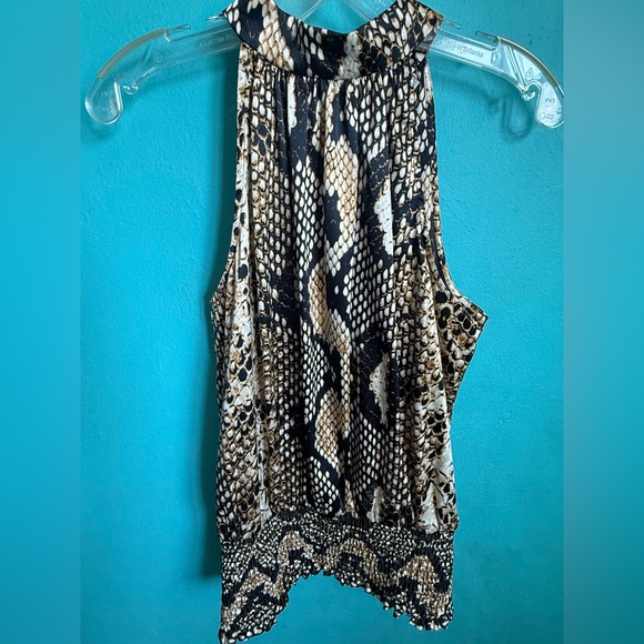 Chic Snake Print Halter Top - Picture 1 of 3